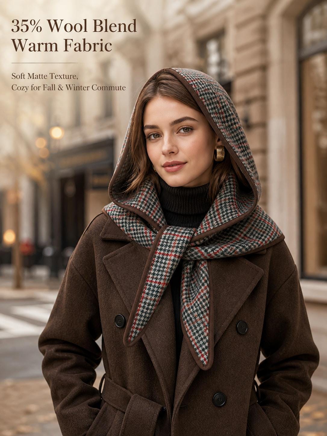 Green Houndstooth Scarf - Etsy