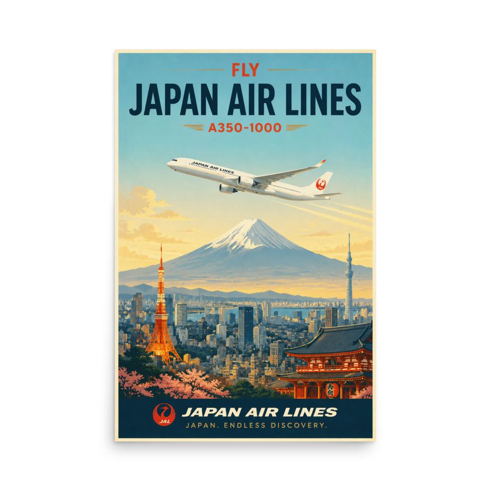 Japan airline poster - Etsy 日本