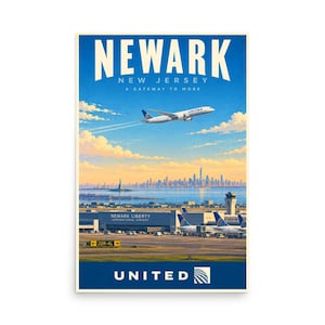 Vintage United Airline Poster - Etsy
