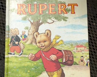 Book Children's Rupert Bear Annual 1984 Nutwood Teddy Bill Badger Algy Pug Bingo Podgy Pig Edward Trunk Willie Mouse Pong Ping Daily Express