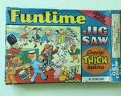 Retro vintage Jigsaw Puzzle Children Funtime Jigsaw Made in England Toytown Dance Sailor Beefeater Clown Cowboy Dog Cat Teddy Bear Toy Story