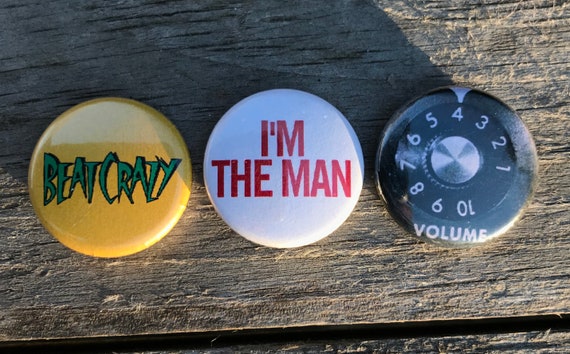 Pins Pinback Buttons Pop Rock Music New Wave Power
