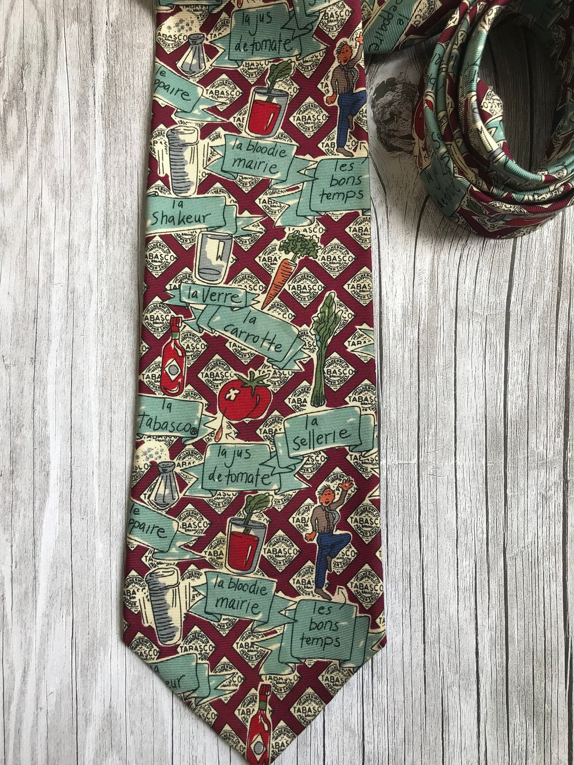 Tabasco Sauce Tie Silk Necktie Mcilhenny Co Pepper Etsy