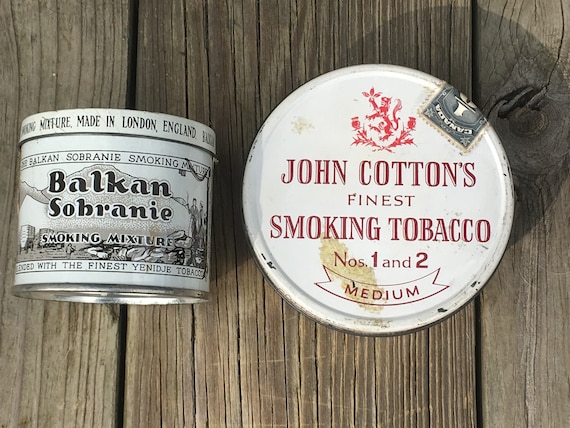 cotton tobacco Buy Tobacco Tin John Cotton's Nos. 1&2 the Balkan Sobranie Smoking Mixture  Tin Retro Advertising Tobacciana Pipe Tobacco London England Germany Online  in India