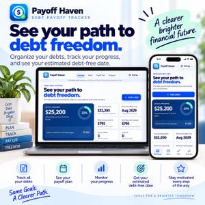 Debt Payoff Tracker App, Snowball and Avalanche Planner, Digital Debt Calculator