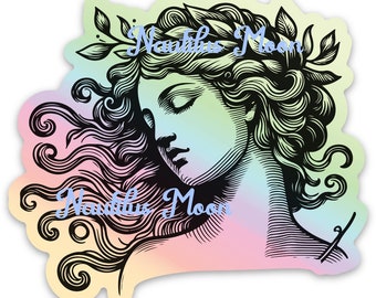 Aphrodite Goddess Sticker holographic Die-Cut 3" wide - Free Shipping