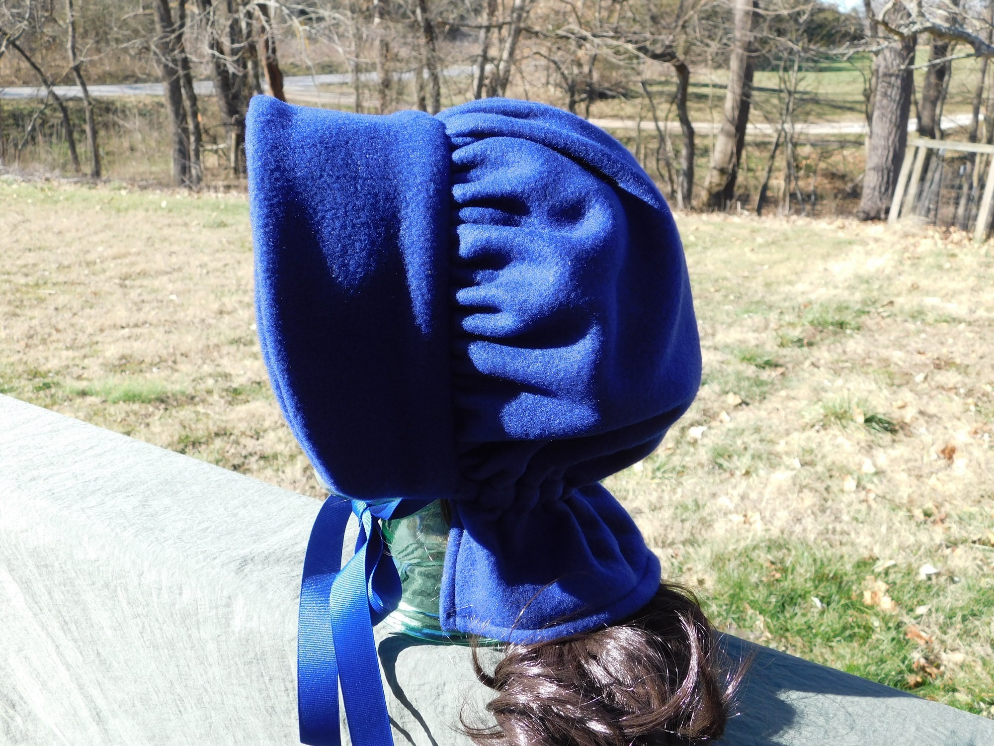 Navy winter polar fleece Amish winter Etsy