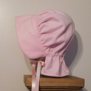Pink winter bonnet, woman bonnet, winter hat, wool hat, country bonnet,pioneer trek dress,pioneer clothes,colonial dress, 1800s clothes, hat