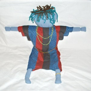 Blue Daze Primative Doll, primative doll, rustic country, country deco, soft scuplture doll, toy, handmade, unique gift, tribal doll, blue