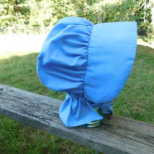 Blue bonnet, garden bonnet, handmade bonnet, Amish bonnet, sun bonnet, Colonial bonnet, Victorian bonnet, Pioneer bonnet, cotton hat
