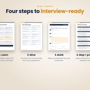 STAR Method Interview Answer Builder, Fillable Behavioral Interview Prep Workbook, Job Interview Questions Template, Printable PDF image 5