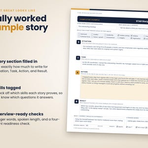 STAR Method Interview Answer Builder, Fillable Behavioral Interview Prep Workbook, Job Interview Questions Template, Printable PDF image 3