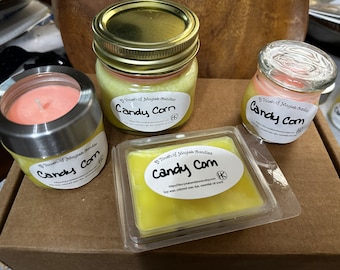 Candy Corn Soy Wax Container Candles and Wax Melts