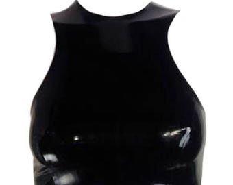 Latex Rubber Muscle Crop Top -  by Vex | Custom Latex Crop Top As Seen On Lady Gaga | Choose over 20+ Colors | Vex Latex Clothing