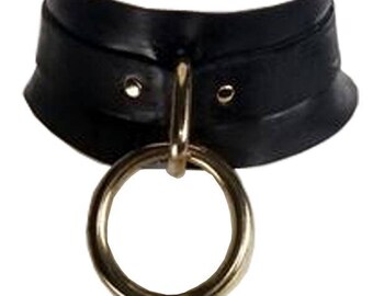 Latex Ring Kragen | Breiter Latex Choker mit O-Ring | Latex Halsband nach Maß | Designer Latex Choker | Latex Accessoires | Vex