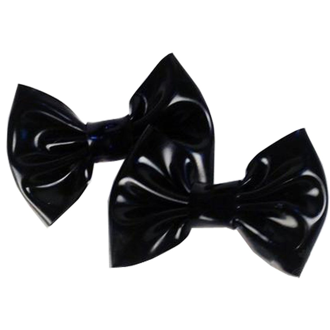 Latex Rubber Hair Bow Clips Made by Vex Latex Custom Made Hair Bows Choose From 20 Colors Latex