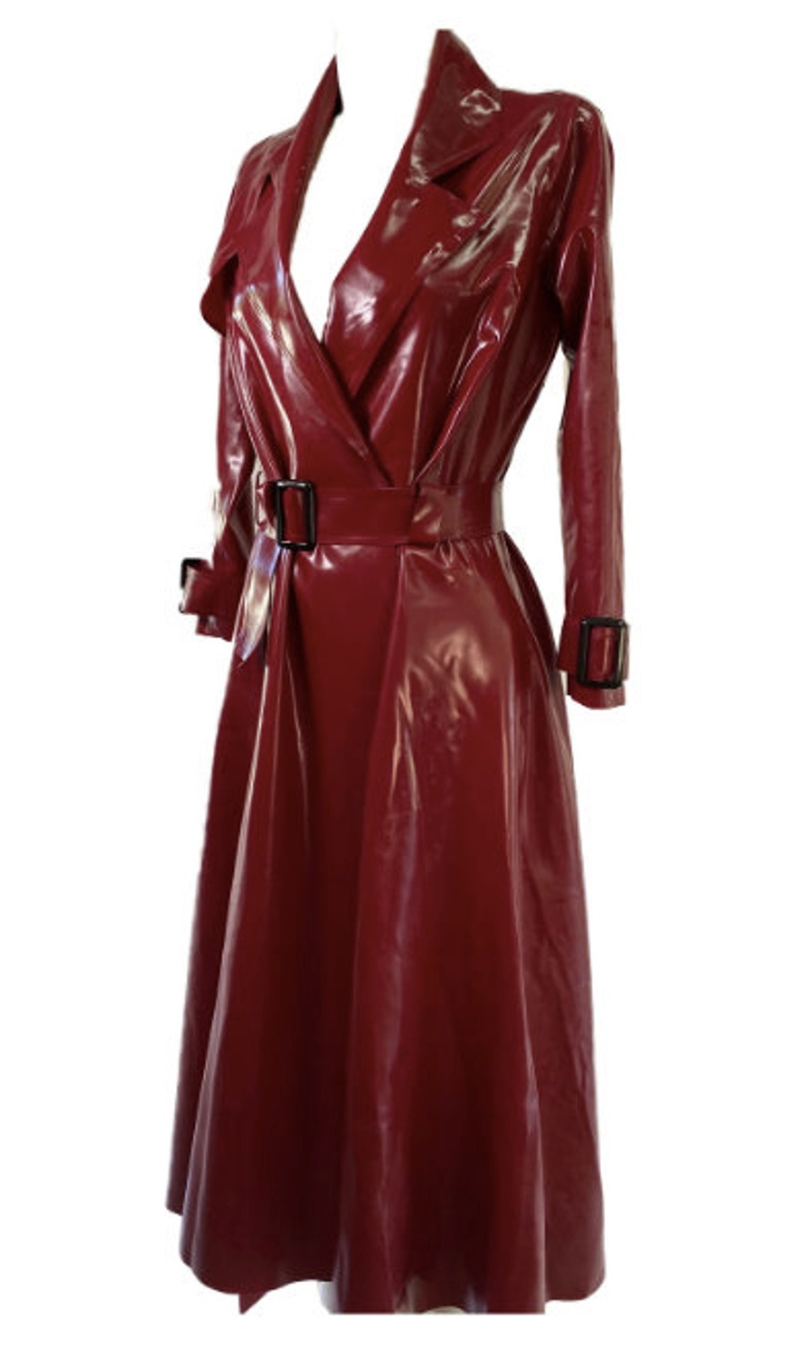 Latex Rubber Trench Coat Madonna Trench Coat Long Latex - Etsy