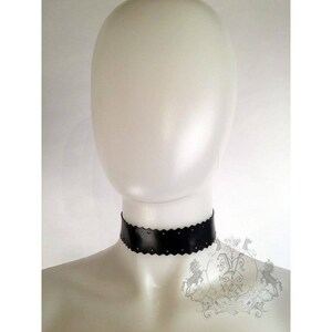 Latex Scallop Choker Latex Rubber Choker Custom Made Latex Rubber Collar Designer Latex Collar Vex Clothing Choker image 3