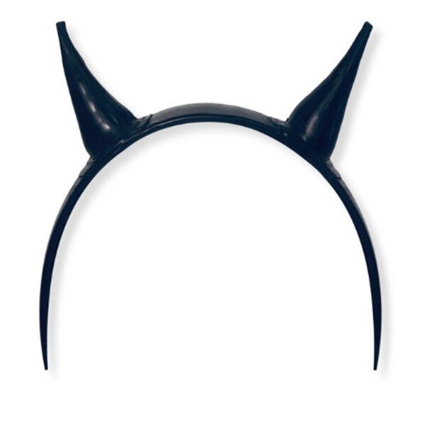 Latex Rubber Devil Horns | Custom Made Devil Horns with Optional Veil | Vex Latex Devil Horns | Sexy Devil Horns Costume Headband