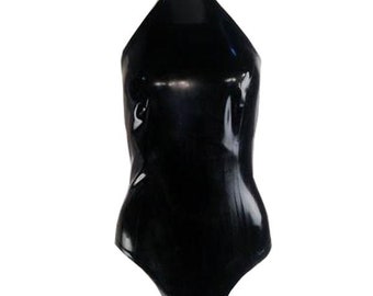 Latex Halter Bodysuit | Custom Made Latex Bodysuit AS SEEN ON Kylie Jenner and Lady Gaga | Latex Rubber Halter Bodysuit | Designer Latex