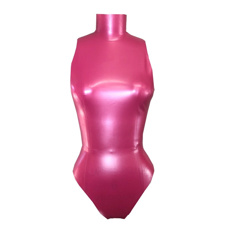 Latex Sleeveless Bodysuit Mock Turtleneck Latex Bodysuit Etsy