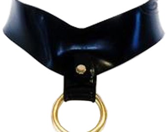 Latex Bogen Choker | Latex Halsband mit Ring | Latex Halsband | Trachtenhalsband | High Fashion Latex Choker | Vex Latex | Vex Kleidung