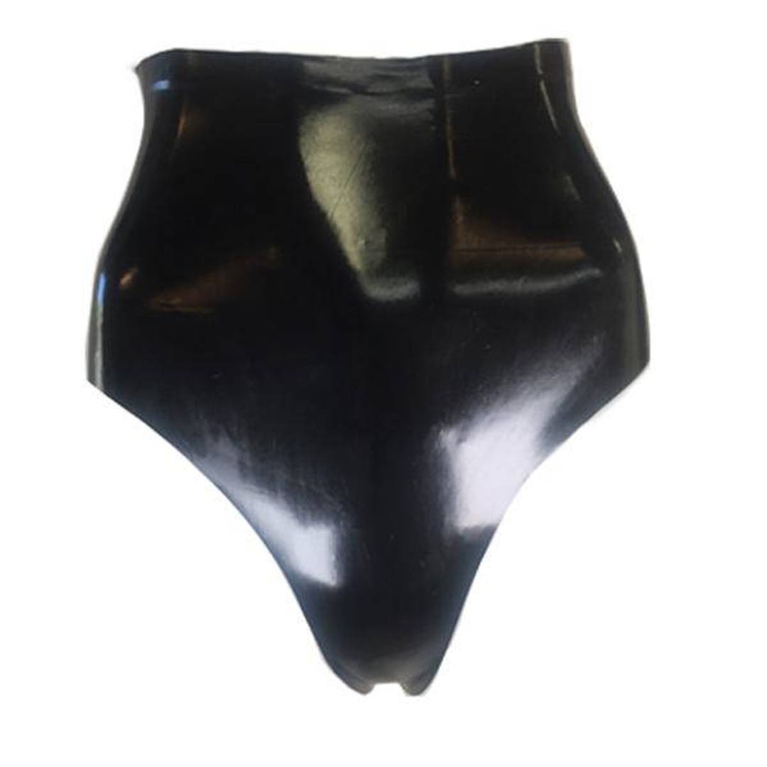 Latex Rubber High Waist Thong Pantie by Vex Custom Made - Etsy