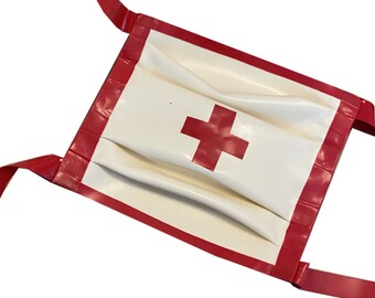 Latex Red Cross Medical Face Mask | Latex Face Mask | Rubber Face Mask | Sexy Latex Face Mask | Latex Face Mask with Red Cross | Vex Latex