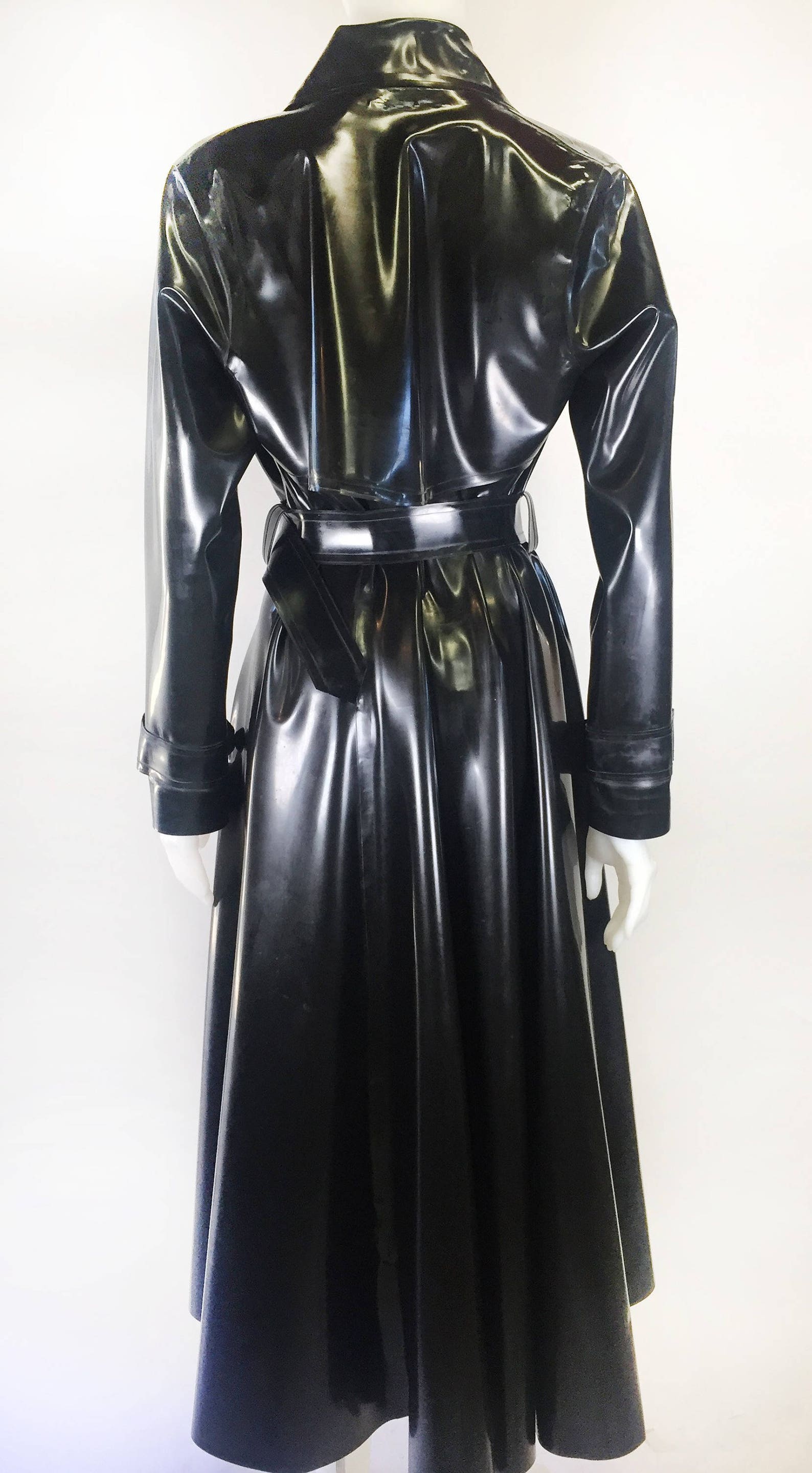 Latex Rubber Trench Coat Madonna Trench Coat Long Latex Etsy