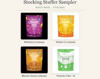 Vita Globe Wellness Sampler, Vitamin Lollipops & Prebiotic Gummies (5 Pouches)