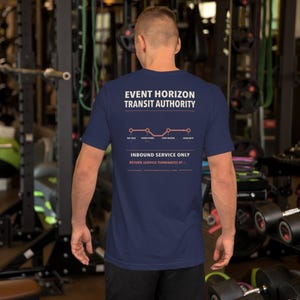 Event Horizon Transit Authority Crew Shirt | Black Hole Workwear Tee image 6