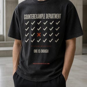 Counterexample Department Shirt | Mathematics Logic Tee