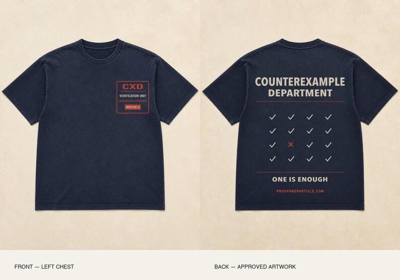 Counterexample Department Crew Shirt | Math Workwear Tee bild 1