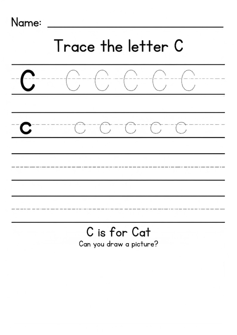 Exercice Lettering Fiches d'écriture et de dessin des lettres de l'alphabet pour enfants ...