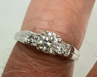 Vintage Platinum diamond band