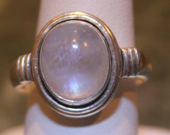 Blue Moonstone Sterling ring