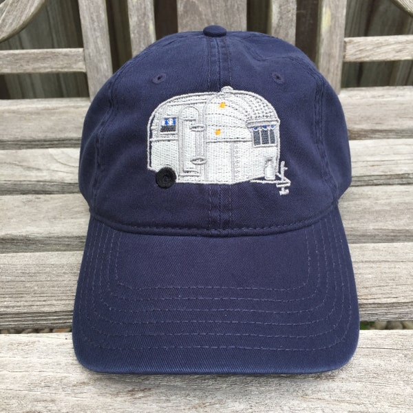 Airstream Trailer embroidered on a Navy Baseball Hat~ Airstream Camper