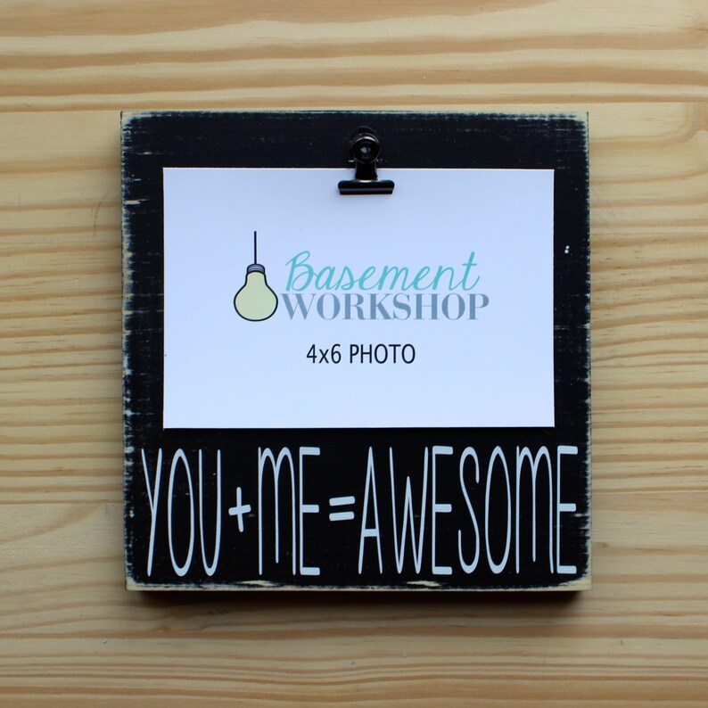 You Super sale + Me = Awesome - frame photo Picture board Photo Block 5% OFF
