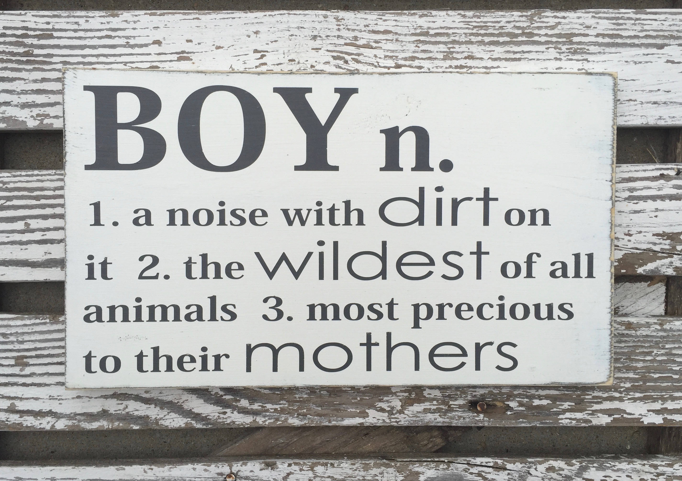Boy definition hand painted wood sign nursery art boy Etsy