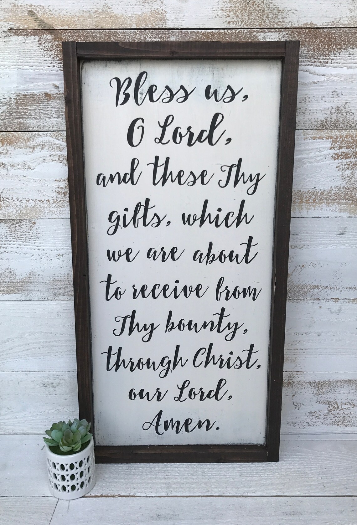 Bless Us O Lord and These Thy Gifts Meal Time Prayer Etsy