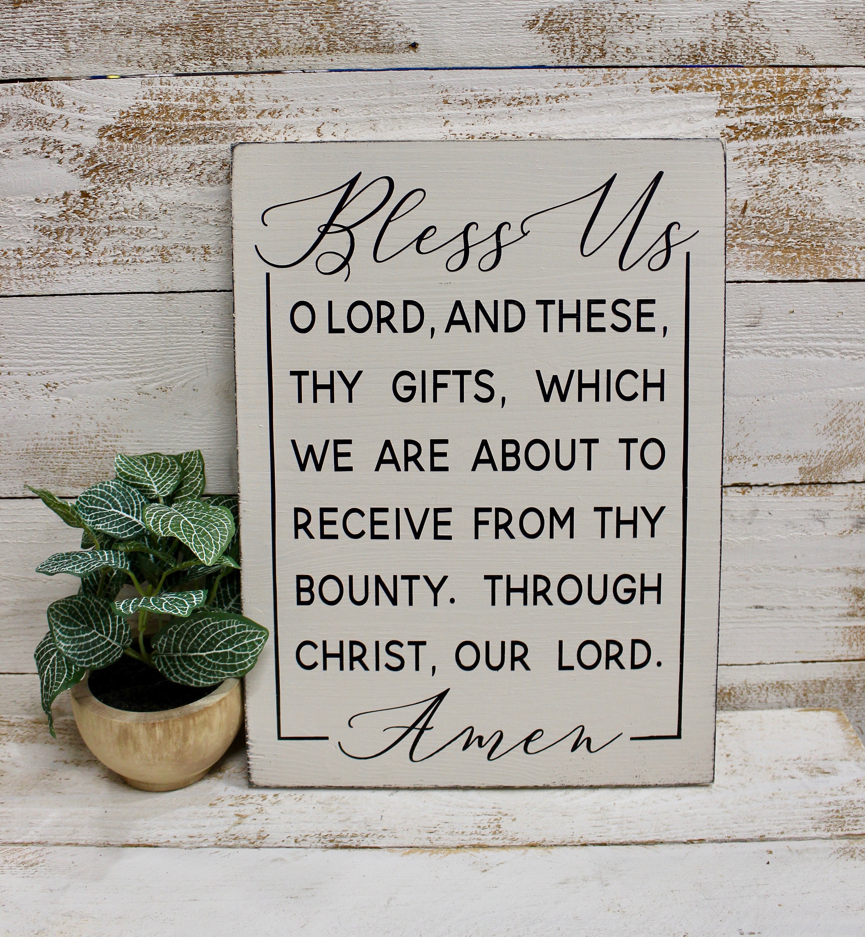 bless us oh lord and these thy gifts sign