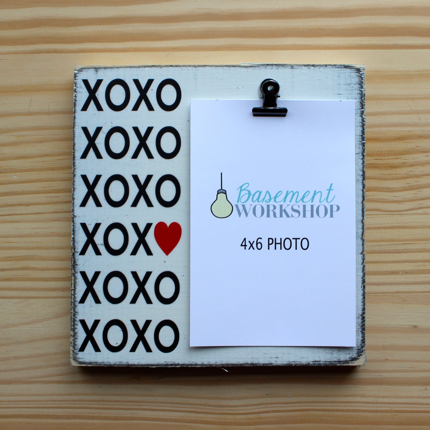 XOXO Wood Photo Block Picture Frame Photo Display Love Etsy