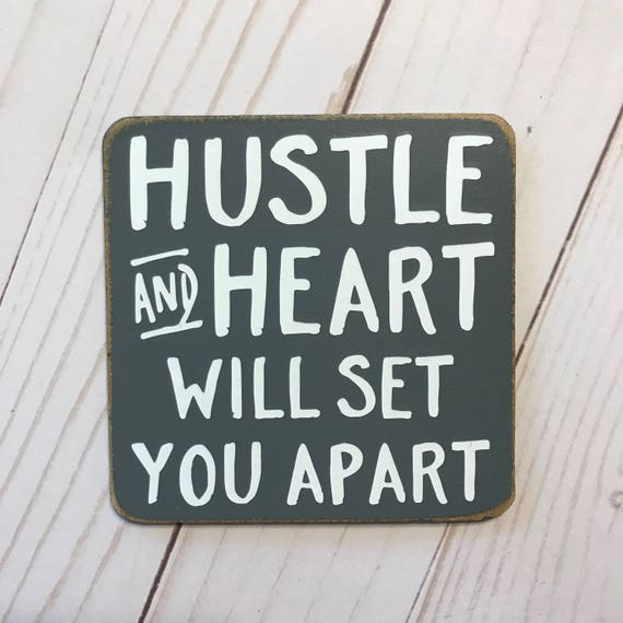 Hustle And Heart Will Set Up Apart Kitchen Magnet Motivational Decor Kitchen Decor Dorm Room Decor Locker Magnet Girl Boss