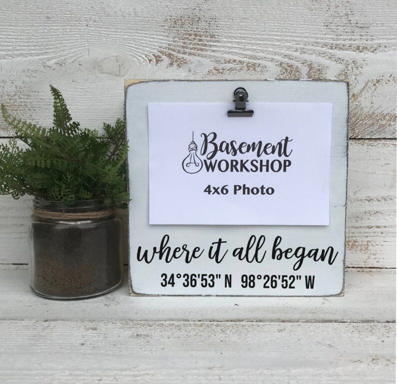 Custom Longitude Latitude Picture Frame Where It All Began Image 0
