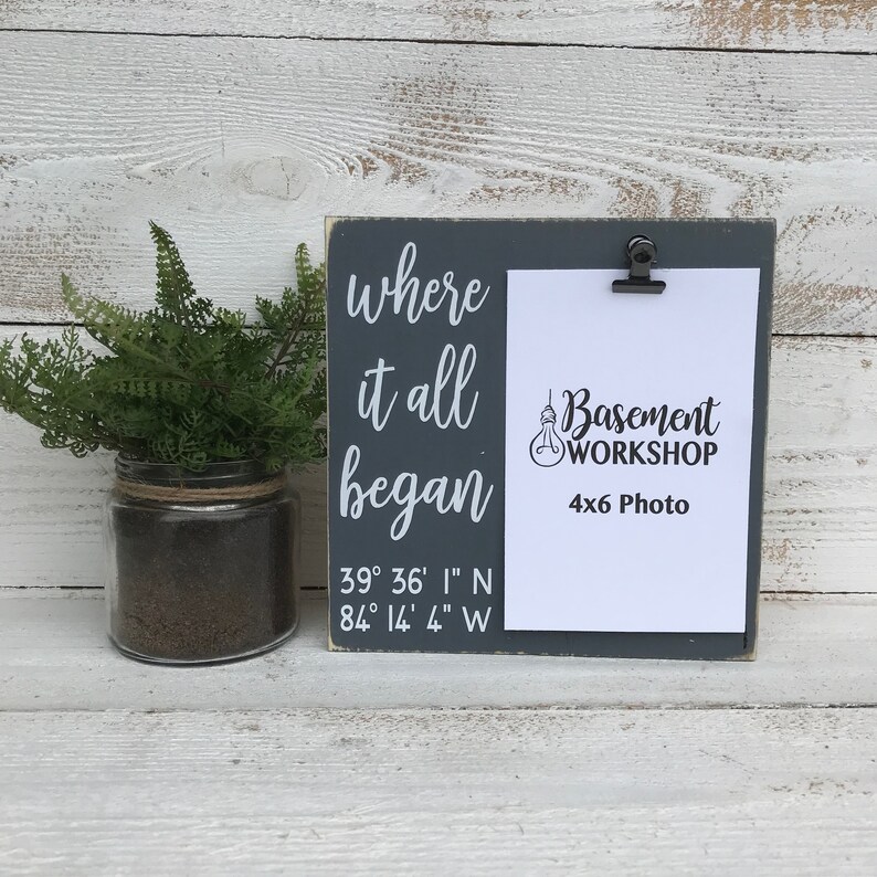 Custom Longitude Latitude Picture Frame Where It All Began