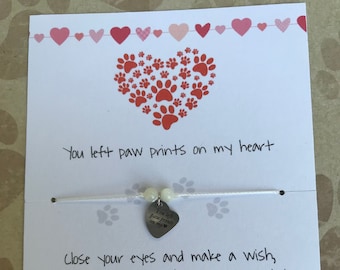 You left paw prints on my heart, pet loss, pet sympathy gift