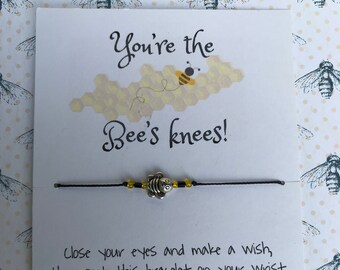 Bee Wish Bracelet, bee's knees bracelet, bee lover
