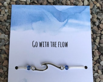 Wave wish bracelet, go with the flow