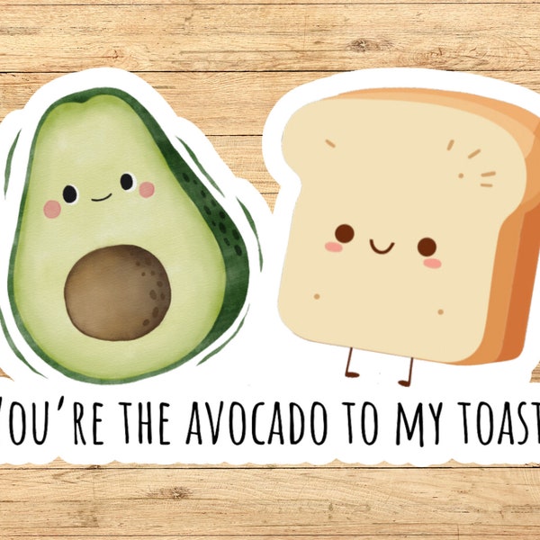 Avocado toast sticker, Kawaii avocado toast sticker