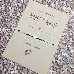 Custom name Morse code bracelet, custom bracelet, couples bracelet